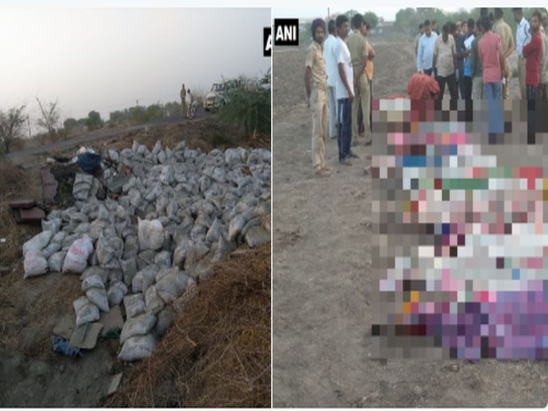Gujarat: 19 people killed, 7 injured after a cement laden truck turned turtle on Bhavnagar-Ahmedabad highway | गुजरातमध्ये सिमेंटच्या गोण्यांनी भरलेला ट्रक उलटला, 19 जणांचा मृत्यू
