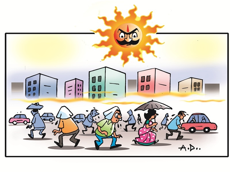 In May, the heat beat people in Aurangabad | मे महिन्यात रणरणत्या उन्हाने घेतली नागरिकांची परीक्षाच