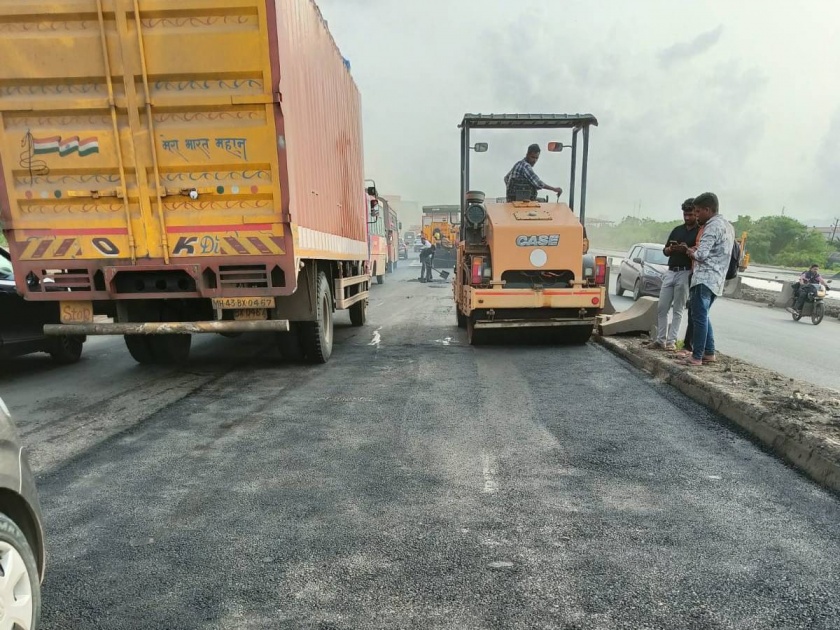 Repair of Nashik-Mumbai highway nearing completion, works will be completed in two days | नाशिक- मुंबई महामार्गाची दुरुस्ती पूर्णत्वाकडे, दोन दिवसांत कामे पूर्ण होणार