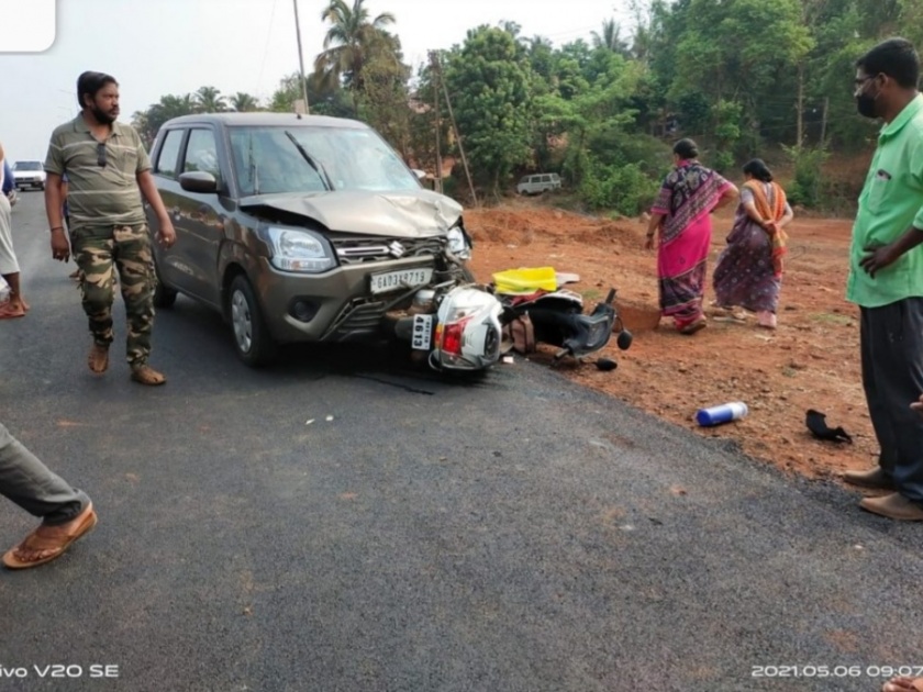 Two-wheeler rider seriously injured in accident at Nandgaon | नांदगाव येथे अपघातात दुचाकी स्वार गंभीर जखमी
