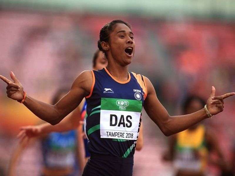 hima das wins gold medal creates history first indian woman last minute junior athletics | Video: अखेरच्या 10 सेकंदांमध्ये हिमा दासची मुसंडी; थरारक शर्यतीत 'अशी' मारली बाजी
