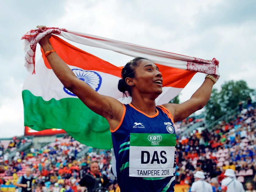 Hima Das's 'gold' run continued | हिमा दासची ‘सुवर्ण’ धाव कायम