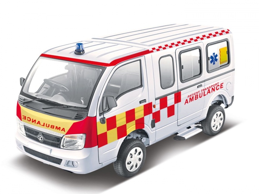 Magic Express Ambulance brought by Tata Motors; Useful in traffic, mountainous areas | टाटा मोटर्सने आणली मॅजिक एक्स्प्रेस अँम्बुलन्स; वाहतूक कोंडी, डोंगराळ भागात उपयुक्त
