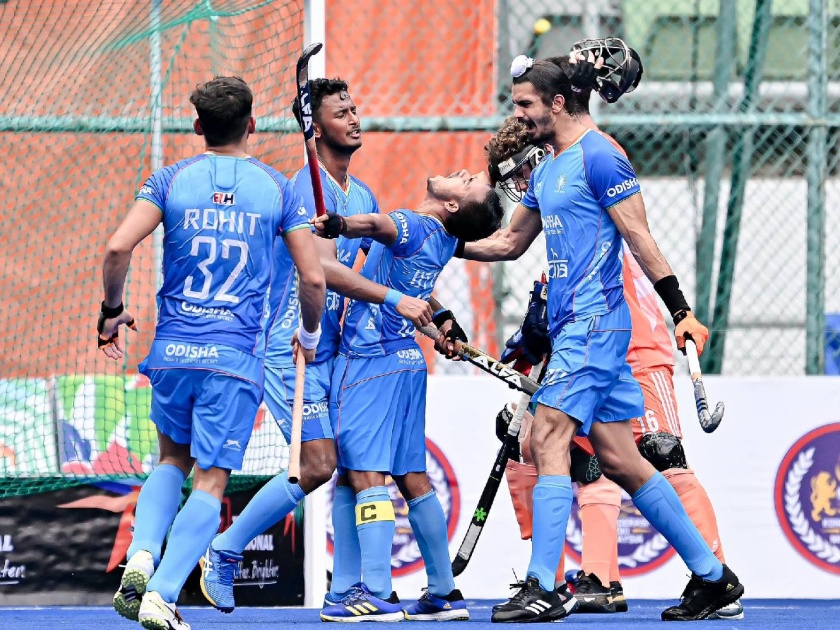 𝐈𝐧𝐝𝐢𝐚 𝐬𝐜𝐫𝐢𝐩𝐭𝐬 𝐚 𝐦𝐞𝐦𝐨𝐫𝐚𝐛𝐥𝐞 𝐜𝐨𝐦𝐞𝐛𝐚𝐜𝐤 𝐭𝐨 𝐞𝐧𝐭𝐞𝐫 𝐬𝐞𝐦𝐢𝐬! Down 0-2 at half-time, India score 4 goals in the second half to enter the semis of the FIH Hockey Men's Junior World Cup 2023 | अविस्मरणीय! भारताची उपांत्य फेरीत धडक; ०-२ पिछाडीवरून नेदरलँड्सवर 'उत्तम' विजय 