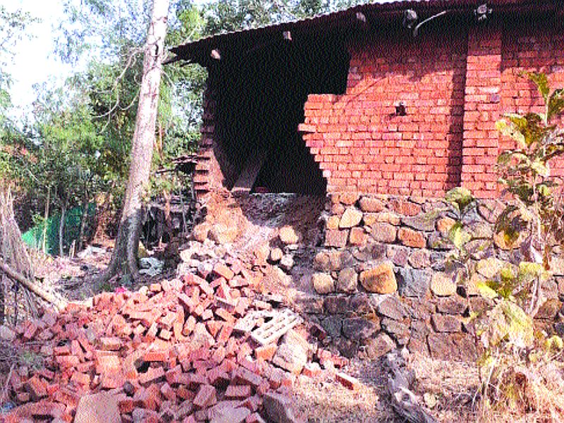 The house collapsed at Dhaniwari, the earthquake caused fear among the citizens | धानिवरी येथे घर कोसळले, भूकंपाने नागरिकांत भीतीचे वातावरण