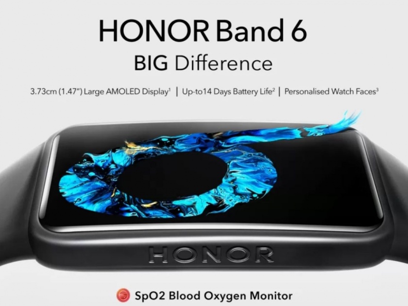 honor band 6 with 14 days battery life will launch in india soon   | 14 दिवसांच्या बॅटरी बॅकअपसह येईल Honor Band 6; फ्लिपकार्टवरून घेता येईल विकत 