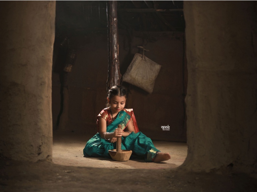 The photography of a girl in a lockdown is a part of Indian culture in America | लॉकडाऊनमध्ये मुलीच्या छायाचित्रणाला भारतीय संस्कृतीचे दिलेले कोंदण अमेरिकेत भावतेय