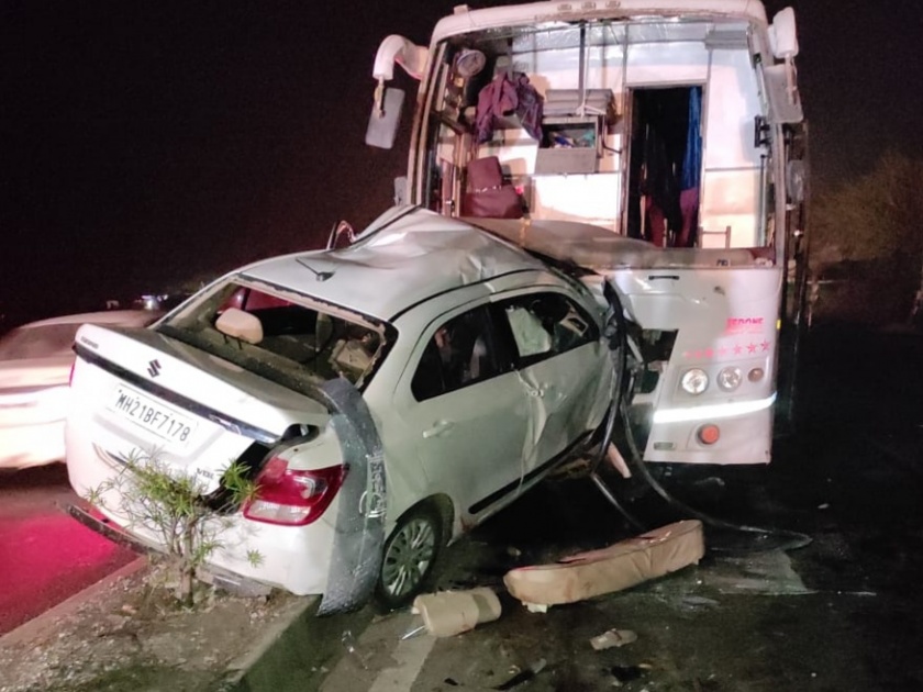 Terrible accident on Nagar-Aurangabad highway .. Five killed on the spot | नगर-औरंगाबाद महामार्गावर भीषण अपघात, पाच जण जागीच ठार