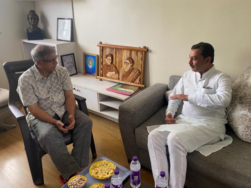 Maratha Reservation : Important 'political' incident in Pune! Meeting between MP Sambhaji Raje and Prakash Ambedkar on Maratha reservation begins | Maratha Reservation : मोठी 'राजकीय' घडामोड! खासदार संभाजीराजे अन् प्रकाश आंबेडकर यांच्यात मराठा आरक्षणावर चर्चा