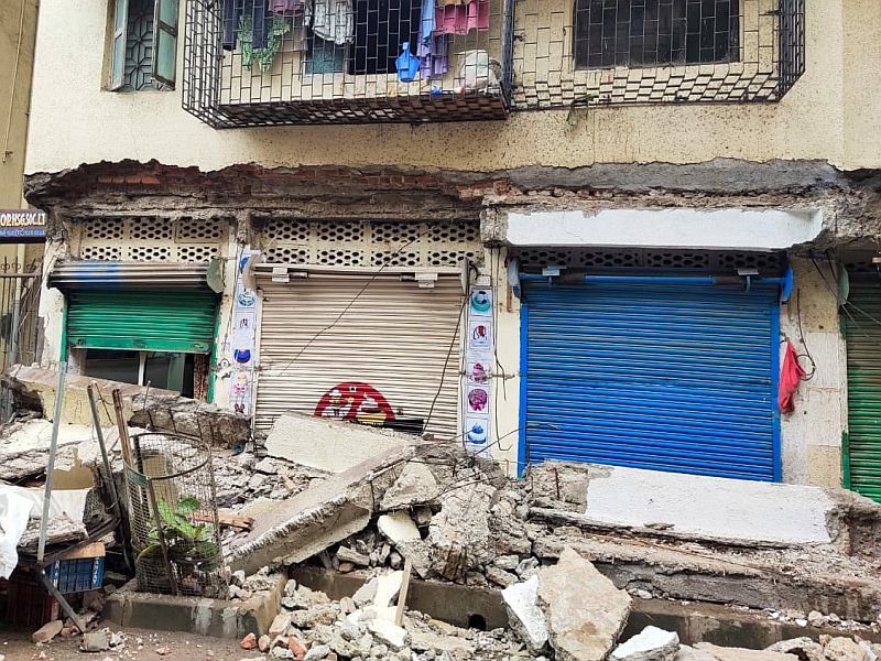 Bhainder building sajja collapsed One person injured | भाईंदरमध्ये इमारतीचा सज्जा पडून एक जण जखमी 