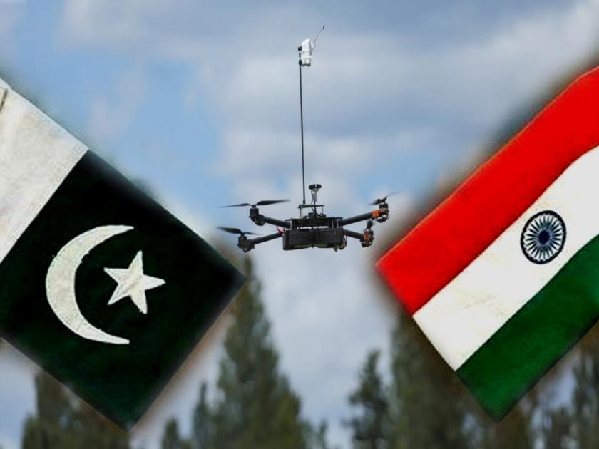 Pakistan drone activity spotted in Indian LOC in Jammu Kashmir Police launch search operation | India Pakistan, LOC: पाकिस्तानच्या 'नापाक' कुरापती थांबेनात! भारताच्या हद्दीत पाठवला ड्रोन