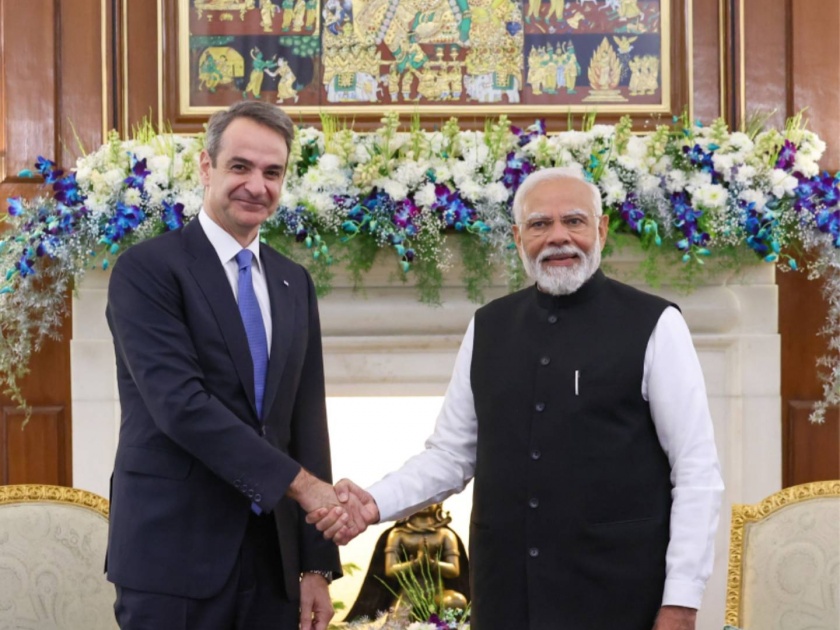 New chapter of India Greece friendship Special welcome of PM Kyriakos Mitsotakis by PM Modi MOU signed on important issues | भारत-ग्रीस मैत्रीचा नवा अध्याय! पंतप्रधान मोदींकडून खास स्वागत; महत्त्वाच्या विषयांवर झाले करार
