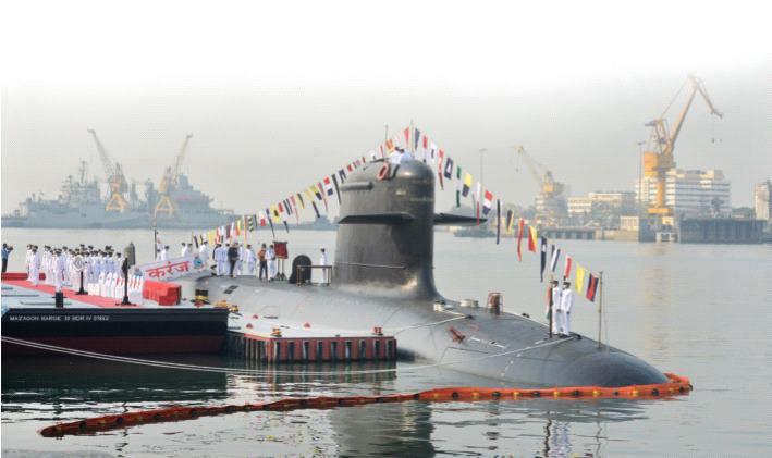 Launch of INS Karanj; India's naval power increased | ‘आयएनएस करंज’चे जलावतरण; भारताचे सागरी सामर्थ्य वाढले