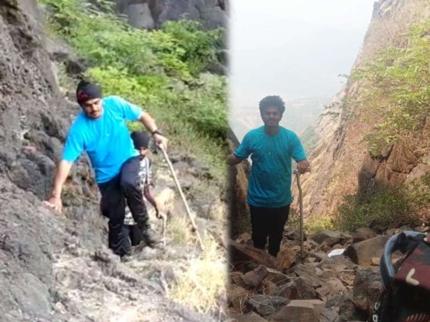 Successful climb of lingana fort by a young man with both legs disabled chaitanya kulkarni ahmadnagar | कौतुकास्पद! दोन्ही पायांनी अपंग असलेल्या मराठमोळ्या तरूणानं यशस्वी सर केला लिंगाणा किल्ला