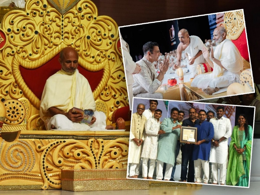 Jain Acharya Shri Hansratna Suriji's 100th Masakshaman Parna at NSCI Dome, big milestone in Jain History | जैनाचार्य हंसरत्न सूरि महाराजांच्या शतकी उपवासाचा पारणोत्सव सोहळा संपन्न