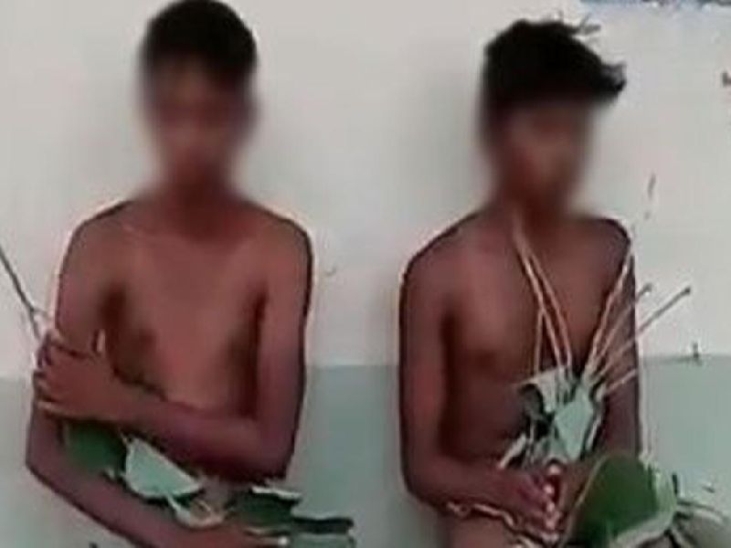 Dalit boys allegedly beaten in Jalgaon | मानवतेला काळिमा