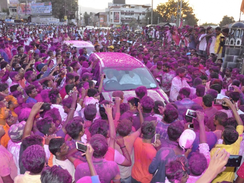 One-way victories in Kolhapur Lok Sabha constituency and all-party celebration | कोल्हापूर लोकसभा मतदार संघात एकतर्फी विजय अन् सर्वपक्षीय जल्लोष