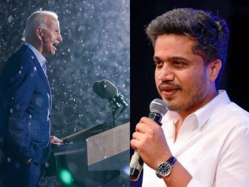 NCP leader Rohit Pawar has reacted to the Joe Biden rain rally in the US. | अमेरिकेत गाजणाऱ्या 'त्या' पावसातल्या सभेवर रोहित पवारांचं भाष्य; म्हणाले...