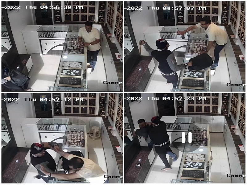daytime attack on goldsmith in pune capture thrill in cctv pune crime news | VIDEO | पुण्यात सराफी व्यवसायिकावर भरदिवसा हल्ला; CCTV मध्ये थरार कैद