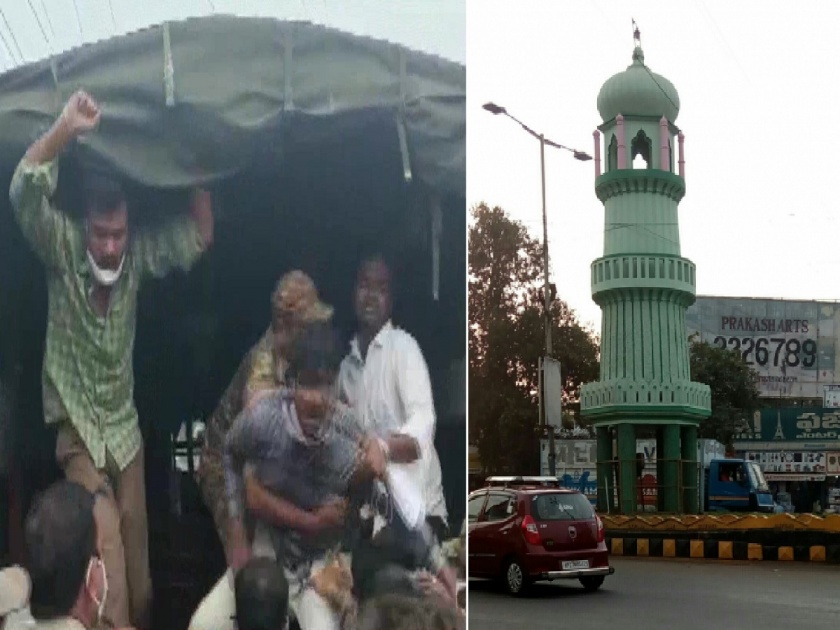 Andhra Pradesh | Jinnah Tower Guntur| Attempt to hoist indian flag on Jinnah Tower, Hindu Vahini leaders arrested by police | Andhra Pradesh Jinnah Tower: जिन्ना टॉवरवर तिरंगा फडकवण्याचा प्रयत्न, हिंदू वाहिनीचे नेते पोलिसांच्या ताब्यात