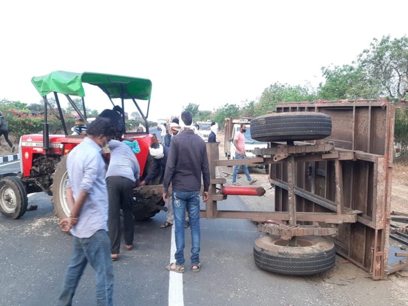 Terrible accident on Amravati-Nagpur highway; Death of two farmers | अमरावती- नागपूर महामार्गावर भीषण अपघात; दोन शेतकऱ्यांचा दुर्दैवी मृत्यू