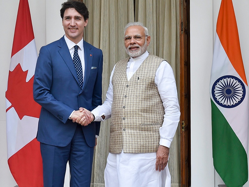 Justin Trudeau meets Narendra Modi In delhi | अखेर जस्टीन ट्रुडो- नरेंद्र मोदी भेट, विविध मुद्द्यांवर चर्चा