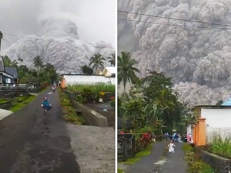 Videos of Semeru volcanic eruption, You will be shocked to see the shocking video | ज्वालामुखी उद्रेकाचे धक्कादायक दृष्य, व्हिडिओ पाहून तुमचाही उडेल थरकाप