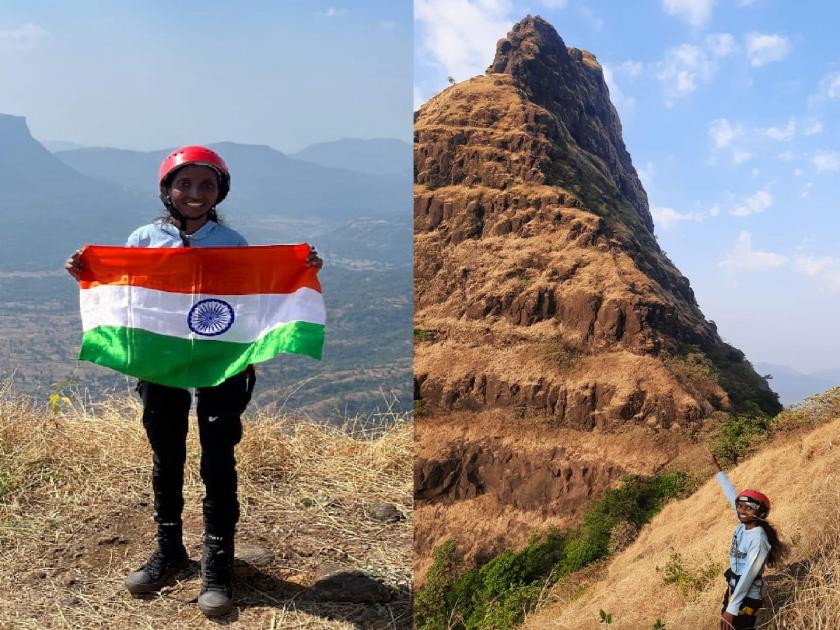 Lingana Fort, considered very difficult and challenging was climbed by Kajal Kamble a disabled mountaineer from Sangli | महाराष्ट्रातील पहिल्या दिव्यांग गिर्यारोहकाने सर केला लिंगाणा, सांगलीच्या काजल कांबळेने फडकविला तिरंगा