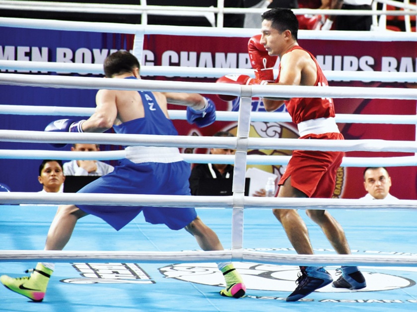 Asian Boxing: Kavinder Pushes To World Winner Carrot | आशियाई बॉक्सिंग: कविंदरने विश्वविजेत्या कैराटला दिला धक्का