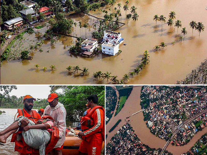 kerala flood 73 people die | केरळमध्ये पावसाचं थैमान; आतापर्यंत 73 जणांचा मृत्यू