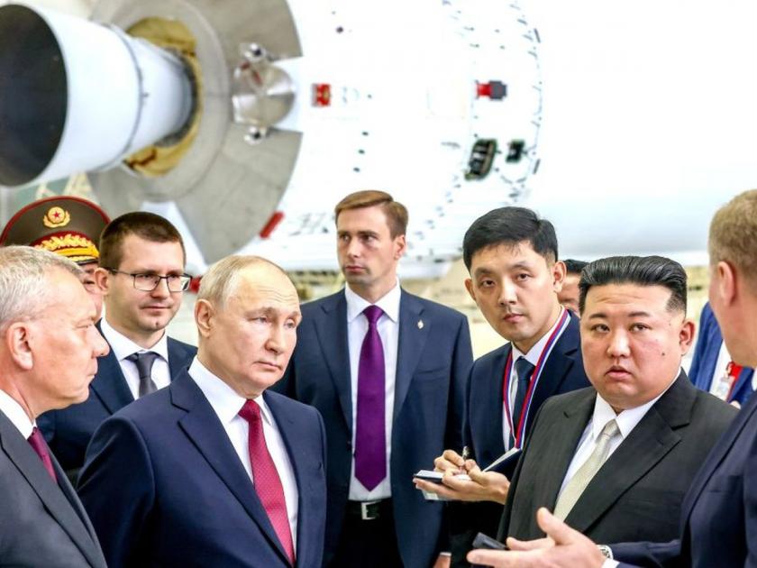 Kim Jong Un Visits Russia's Weapons with Putin; Eyes on Kinzel Missile... | किम जोंग उन रशियाची शस्त्रास्त्रे पहायला गेला; किंझल मिसाईलवर नजर टिकली...
