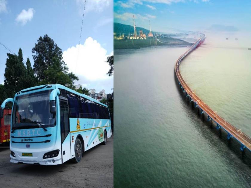 journey to mumbai-pune shivneri bus service via atal setu earnings of 37 thousand on the first day itself | अटल सेतूवरून ‘शिवनेरी’चा प्रवास; पहिल्याच दिवशी ३७ हजारांचा गल्ला