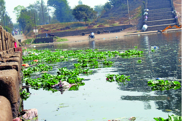 Water contaminated near 'Rajaram' bond | ‘राजाराम’ बंधाºयाजवळ पाणी प्रदूषित