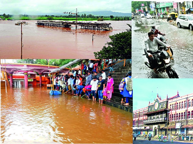 Rain rains; Kolhapur city tumbles! | पावसाने झोडपले; कोल्हापूर शहर तुंबले!