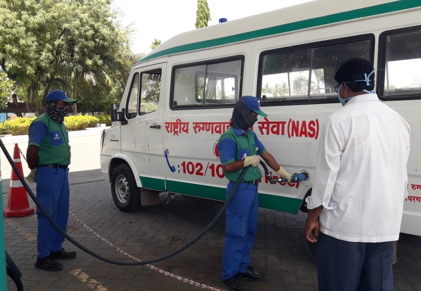 5 liters of diesel free per day to the government hospital | शासकीय रूग्णवाहिकेला दररोज ५० लिटर डिझेल मोफत