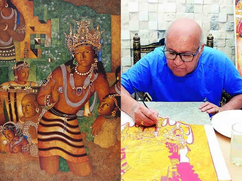 brush stopped! Painter Vijay Kulkarni, famous for Ajantha painting style, passed away | कुंचला थांबला! अजिंठा चित्रशैलीसाठी प्रसिद्ध चित्रकार विजय कुलकर्णी यांचे निधन