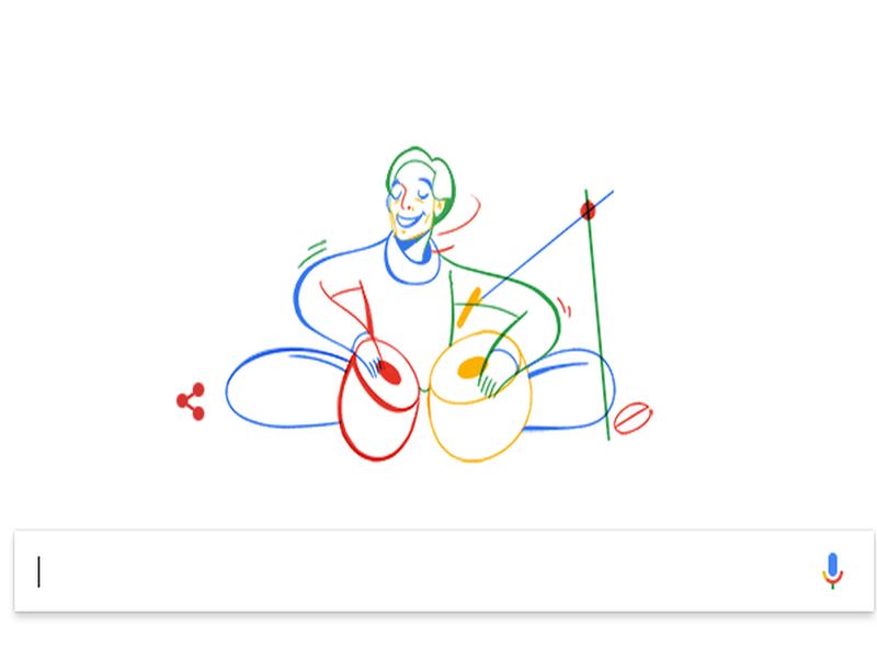 google dedicates its doodle to lachhu maharaj on his 74 birth anniversary | भारताच्या दिग्गज तबलावादकाला गुगलचा कलात्मक डुडलमधून सलाम!