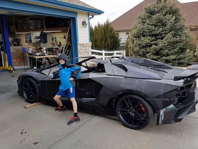 Man creates 3D printed Lamborghini aventador in just 14.23 lakhs for his little son | बाबो! मुलासाठी १४ लाखात वडिलांनी घरीच तयार केली ५ कोटी रूपयांची Lamborghini!