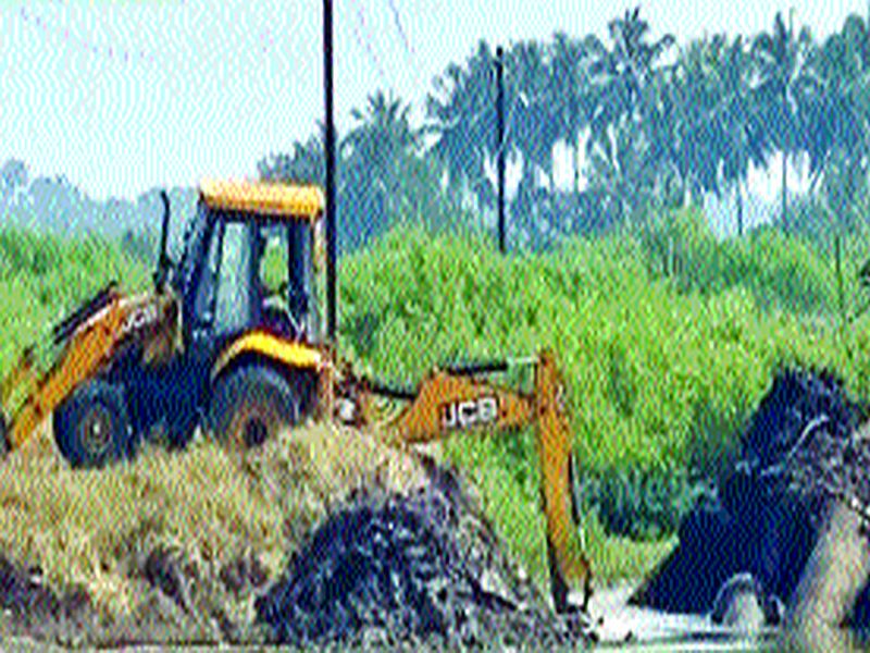 Action on encroachment on wetlands; 19 shrimp projects demolished | पाणथळ जागेवरील अतिक्रमणावर कारवाई;  १९ कोळंबी प्रकल्प तोडले