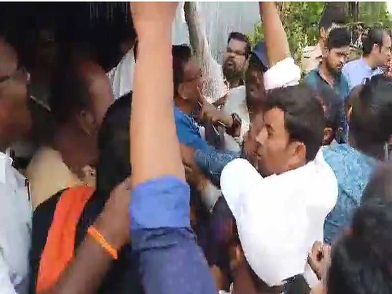 fight between BJP-Sena workers in Yavatmal Panchayat Samiti | यवतमाळ पंचायत समितीत भाजप-सेना कार्यकर्त्यांमध्ये राडा 