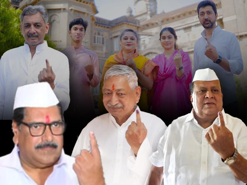Candidates and political leaders of Kolhapur district exercised their right to vote for the Lok Sabha elections | कोल्हापुरातील नेत्यांनी बजावला मतदानाचा हक्क, कुणी कुठे केले मतदान.. जाणून घ्या