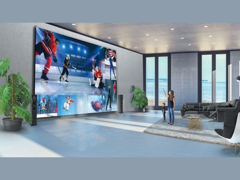 Lg dvled extreme home cinema turns your wall into a 325 inch 8k tv  | काय सांगता! 325 इंचाचा अवाढव्य टीव्ही देणार घरबसल्या चित्रपटगृहाचा अनुभव; जाणून घ्या LG DVLED चे स्पेसिफिकेशन्स