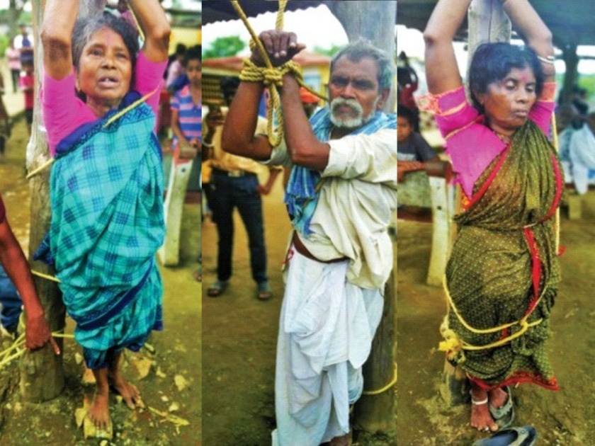 Disgrace to humanity in Chandrapur! Dalit women, old man beaten up on suspicion of 'Bhanamati' | Chandrapur: चंद्रपुरात माणुसकीला काळिमा! ‘भानामती’च्या संशयावरून दलित महिला, वृद्धांना भरचौकात मारहाण