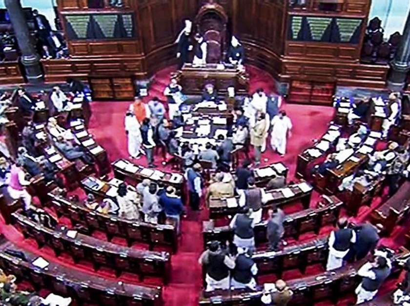 parliament session adjourned till tomorrow amid uproar by Opposition over the Farm Laws | कृषी कायद्यावरून दोन्ही सभागृहात विरोधकांचा गदारोळ; संसदेचे कामकाज तहकूब