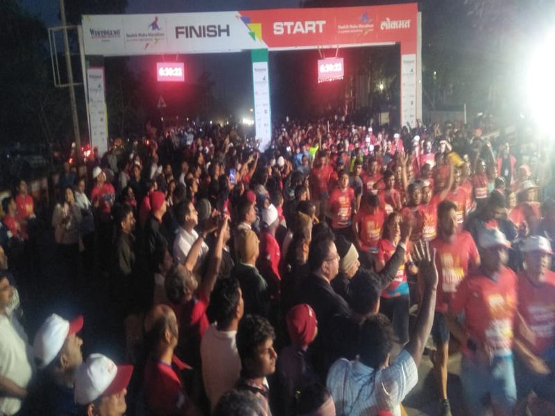 Thousands Participants have participated in second Part of Lokmat Maha Marathon | भागो रे... : ‘लोकमत महामॅरेथॉन’चे रंगले दुसरे पर्व; हजारो नाशिककरांचा सहभाग 