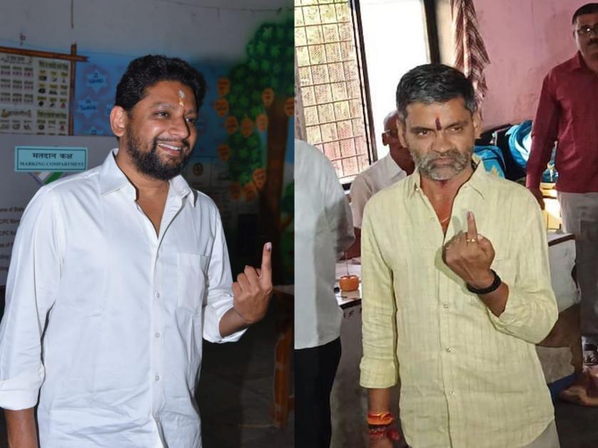 Vikhe Patil voted in Loni, while Nilesh Lanka voted in Hanga ahmednagar lok sabha Election update | विखे पाटील यांचे लोणीत, तर निलेश लंके यांचे हंगा येथे मतदान