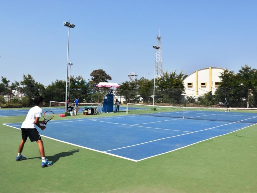 State-level lawn tennis Tournament commences in Washim! | वाशिममध्ये राज्यस्तरीय शालेय लॉनटेनिस स्पर्धेस प्रारंभ!