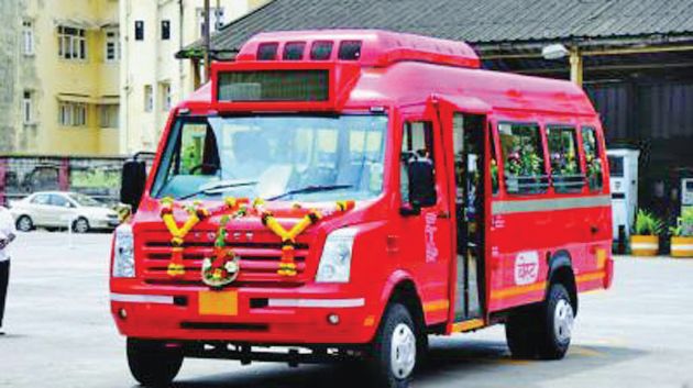 Air-conditioned mini buses are the 'best' for travelers; Cheap travel for only six rupees | वातानुकूलित मिनी बसेस प्रवाशांसाठी ठरतात ‘बेस्ट’; अवघ्या सहा रुपयांत गारेगार प्रवास
