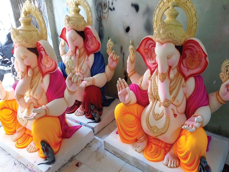 Demand for pain idols for Maghi festival | माघी गणेशोत्सवासाठी पेणच्या मूर्तींना मागणी