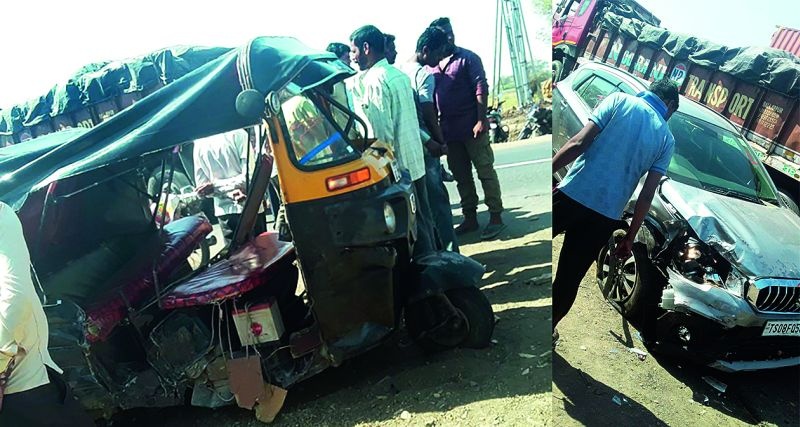 In Malkapur, 14 people were injured in two separate accidents | मलकापुरात दोन वेगवेगळ्य़ा ठिकाणी झालेल्या अपघातात १४ प्रवासी जखमी